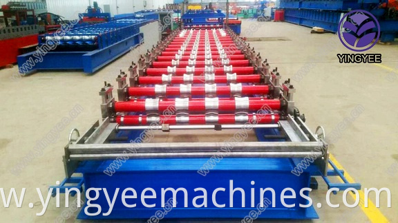 IBR trapezoid roof sheet roll forming machine /PLC control/hydrailic cutting /fast speed